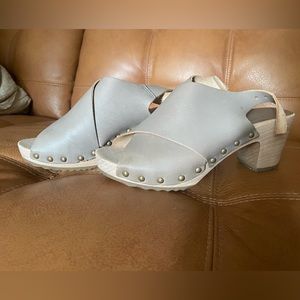 Bosado clogs grey leather size 7 made in France💕